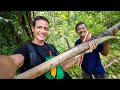 Eating a FISHTAIL PALM TREE!! 🌴 Heart of Palm Superfood! | Khao Sok, Thailand