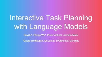 Interactive Task Planning with Language Models
