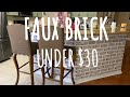 DIY FAUX BRICK WALL/FARMHOUSE DIY ON A BUDGET/FAUX BRICK USING JOINT COMPOUND