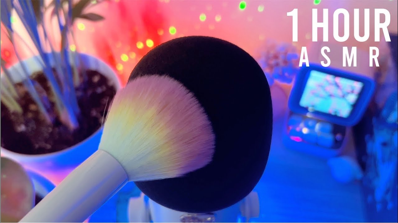 ASMR Fast and Aggressive Foam Mic Brushing [1 HOUR] | NO TALKING (looped)