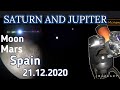 Star of Bethlehem  Saturn and Júpiter in te Sky over Spain (21.12.2020) Moon Mars #saturn