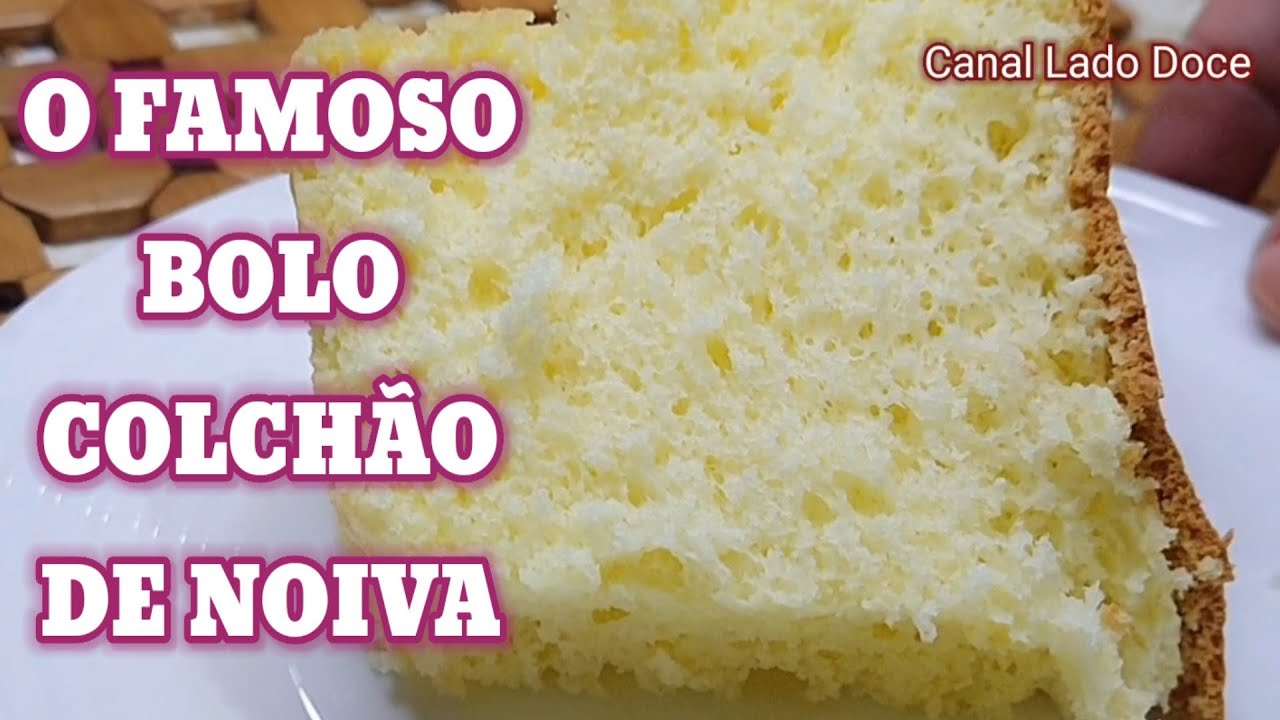 BOLO DE FÉCULA DE BATATA - SEM TRIGO- SEM LEITE - COLCHÃO DE NOIVA- BOLO DE ANTIGAMENTE