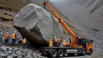 Heavy Equipment at Work – Loading Marble Stone! 🚜💪
