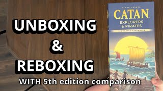 Catan: Explorers & Pirates 5-6 Player with edition compare Unboxing & Reboxing - What's in the Box?