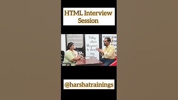 HTML Interview Questions and Answers that you should know | Part 09 | #html #harshatrainings