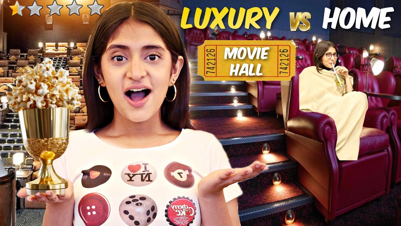 Luxury movie theatre vs home theater rich vs normal 24 hours