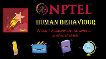 NPTEL HUMAN BEHAVIOUR WEEK 1 ASSIGNMENT ANSWERS | JAN 2024