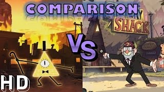 Video thumbnail of "Gravity Falls Intro Weirdmaggedon Comparison HD"