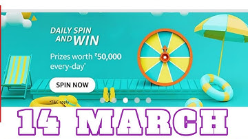 Amazon Funzone Daily Spin and Win Answers Today|14 March | Daily Quiz Time