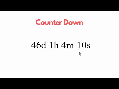 Countdown Timer | Html, CSS & Pure JavaScript