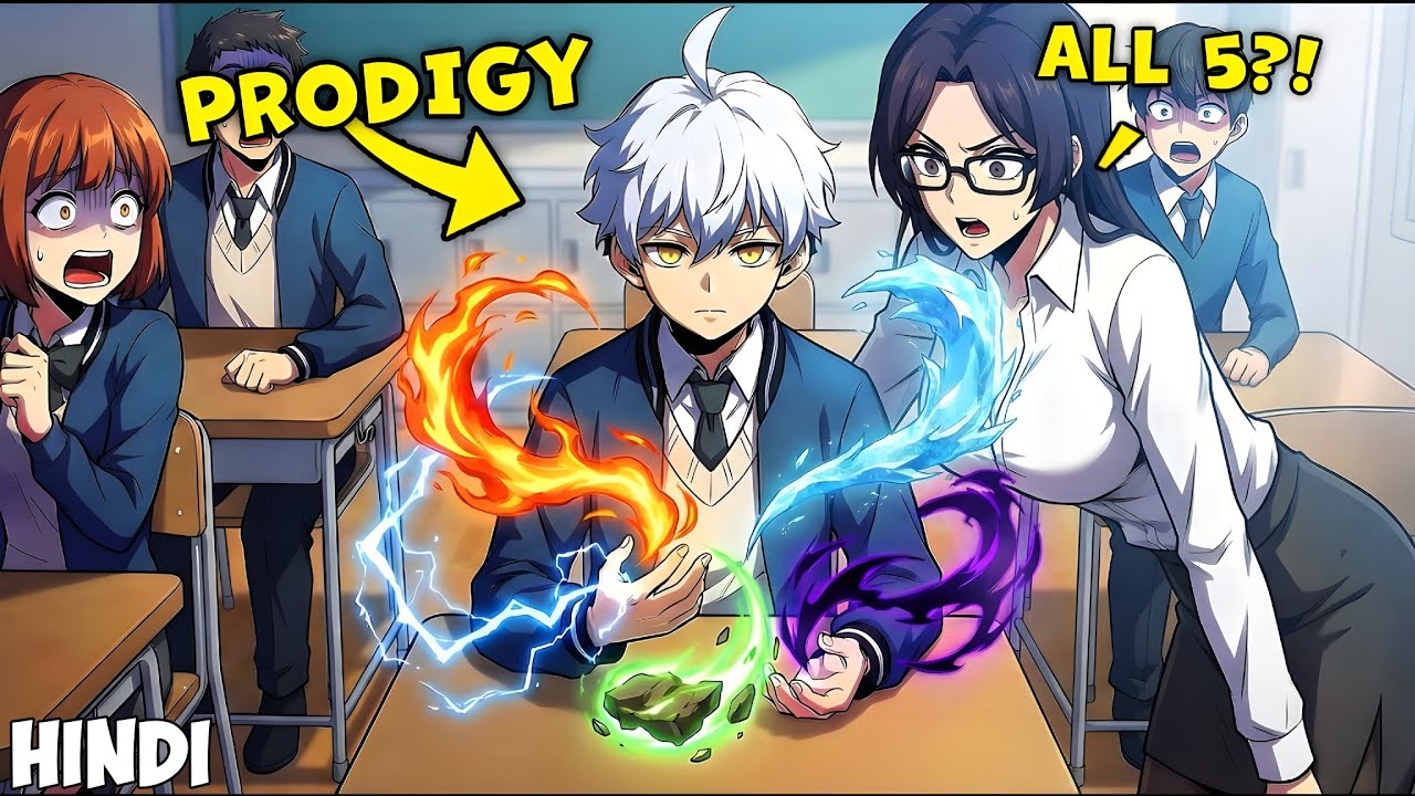 (1-3) He Breaks the Rules by Using All Five Elements | Manhwa Recap in Hindi 