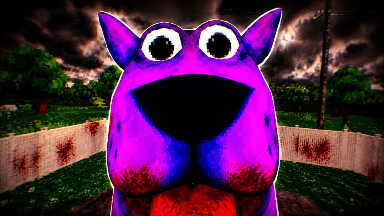 THIS GIANT PURPLE DOG IS A NIGHTMARE