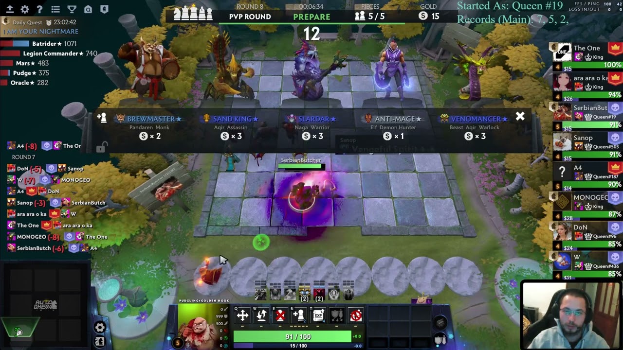 6 Knights 4 Trolls with DK T3! 27.12.2022 Dota Auto Chess! Queen Top 20 Game!