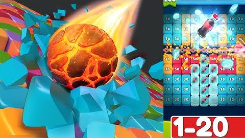 Brick Ball Blast - Gameplay Walkthrough Level 1-20-10 iOS Android Noob vs Hack