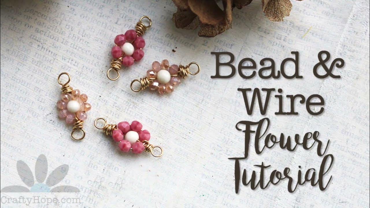 Bead & Wire Flower Tutorial DIY Beaded Flowers YouTube