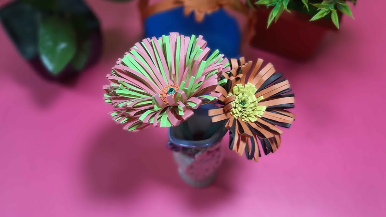 how do you make a flower out of notebook paper For vase | diy paper