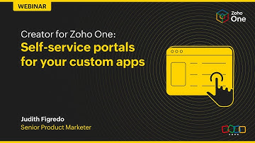 Creator for Zoho One: Self-service portals for your custom apps