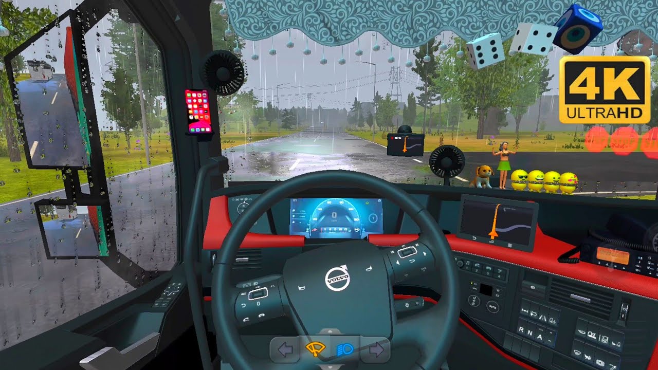🚚FORD FMAX TRUCK SIMULATOR🏝 ULTIMATE ZUUKS🌍 MOBILE DRIVE IN RAIN ❄️ 🌧 