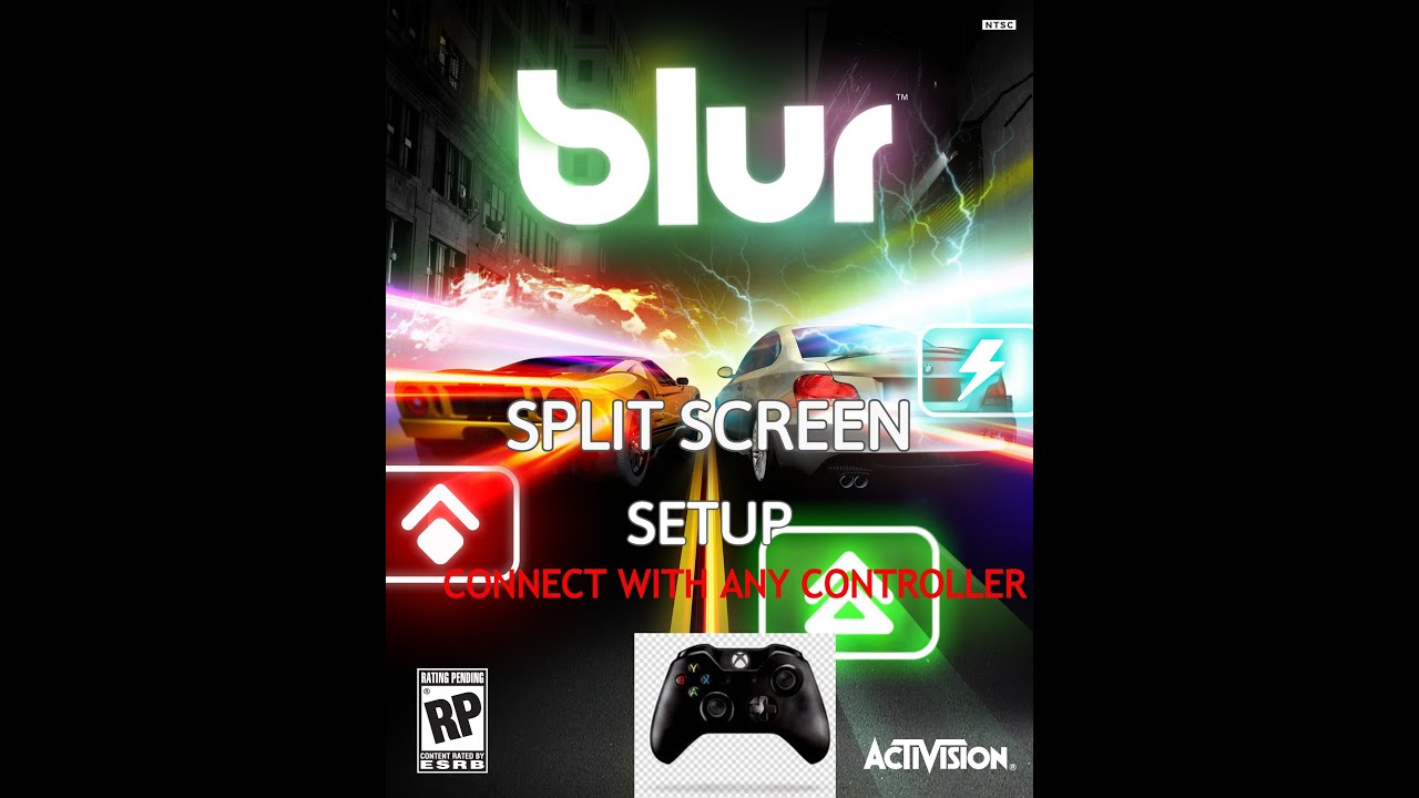 Blur (1-4) players xbox 360 Split screen on 4 friends 