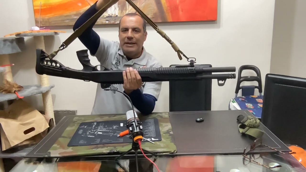 Como colocar argolla de transporte a escopeta Huglu Atrox plus táctica