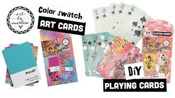 Color swatch art cards & DIY playing cards by ART BY MARLENE