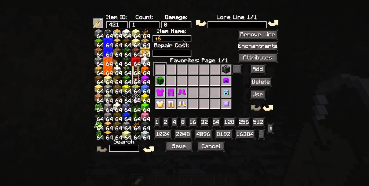 Minecraft Mod All You Want Inventory Editor [1.6.2] - YouTube