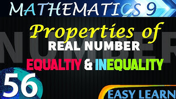MG-9 Episode#56 | Properties of Equality and Inequality of Real Numbers | Chapter#2 class 9th