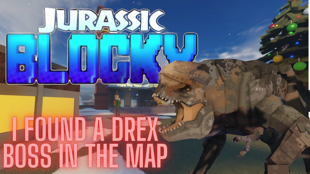 Юнит-босс Дрекс из юрского периода атакует карту.