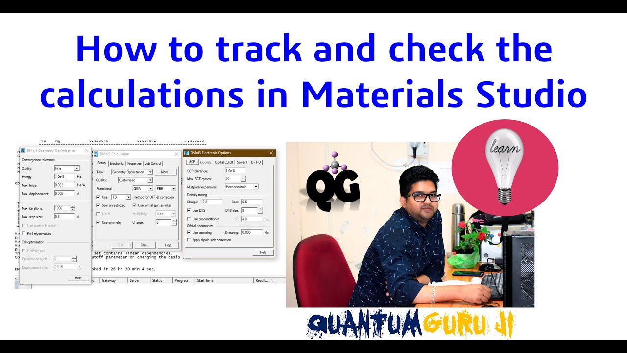 How to track and check the Job Status in Materials Studio ||Gaurav Jhaa ...