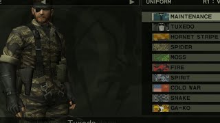 All camouflage locations (tutorial) | Metal Gear Solid 3 SNAKE EATER