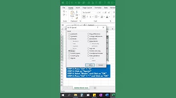 Delete All Blank Rows in a Table - MS Excel 2021 #short