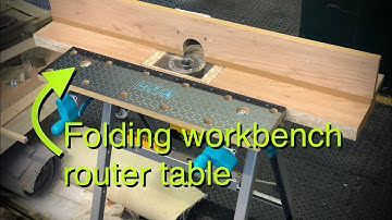 My portable workbench router table - a space saver that stores flat(ish) when not in use