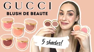 GUCCI BLUSH de BEAUTE | Swatches Fresh Rose, Tender Apricot, Radiant Pink, Rosy Tan, Warm Berry screenshot 4