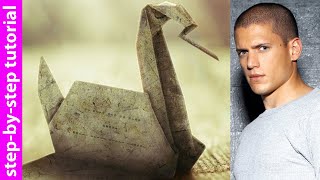 origami swan prison break ❤️ tutorial by Michael Scofield ❤️ origami easy but cool