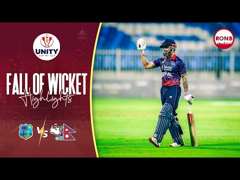 Wickets fall Highlights Match 3 Nepal vs West Indies.