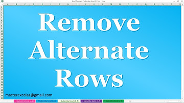 How to Remove Alternate Rows in Power Query Editor MS Excel 2016