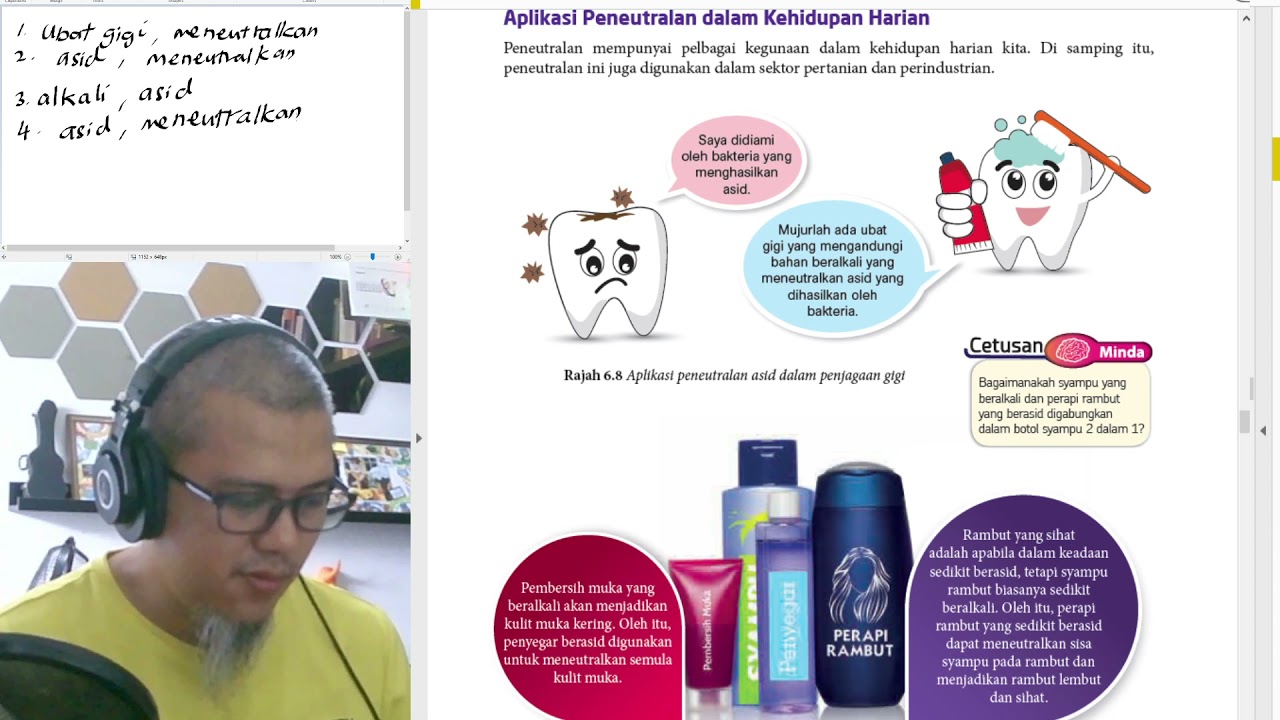 Pdpr Sains Tingkatan 2 Bab 6 Asid Alkali Aplikasi Peneutralan Dalam Kehidupan Harian Youtube