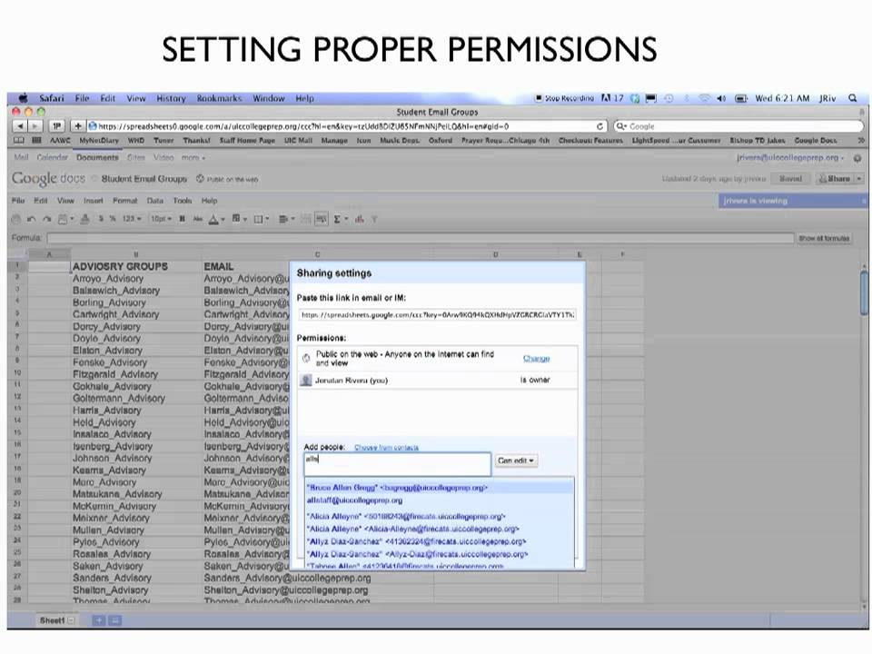 SETTING PERMISSIONS FOR GOOGLE DOCS - YouTube