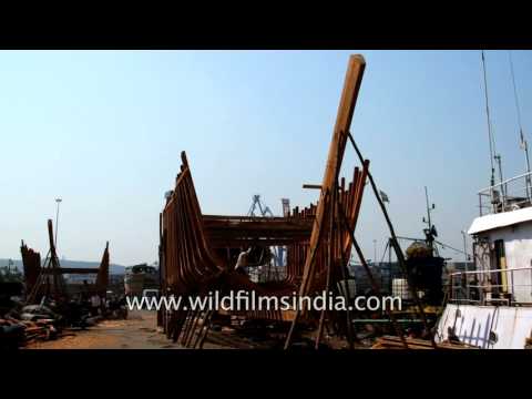 Ship building yard in Visakhapatnam, Andhra Pradesh