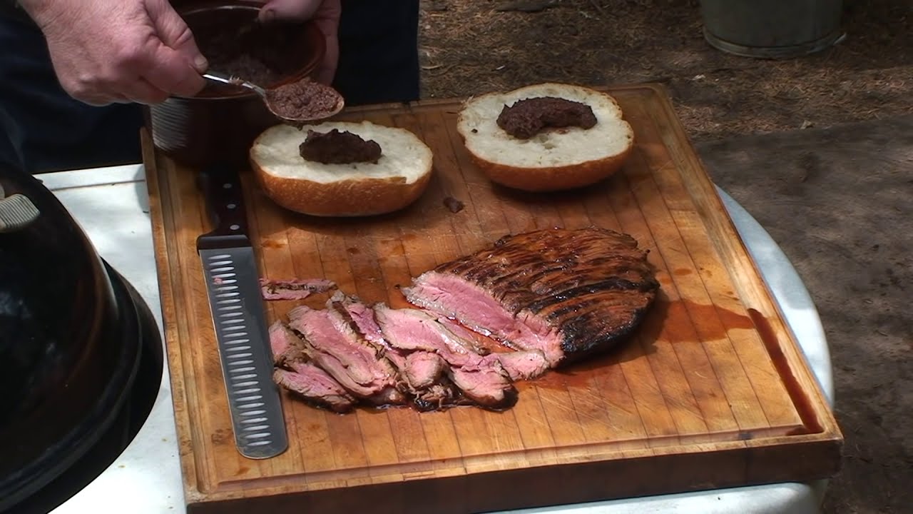 How to Season a Flank Steak Sandwich Recipe YouTube