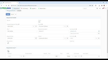 Procuman - How to create Purchase Requisition