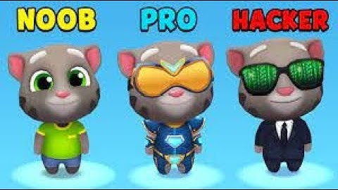 TALKING TOM GOLD RUN 2  NOOB vs PRO VS HACKER
