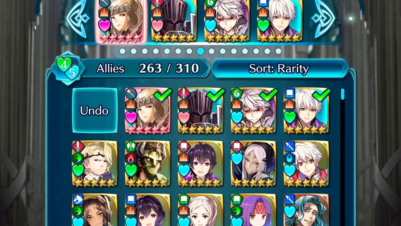 Fire emblem heroes all my five star hero’s and my team build