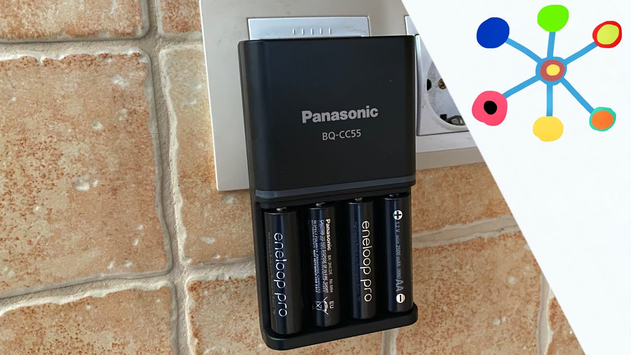 Chargeur Panasonic Eneloop Pro SmartPlus Charger BQ-CC55 avec 4 piles AA  2500mAh - Bestpiles