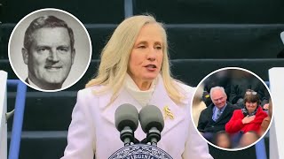 Gov. Spanberger honors former Gov. Holton's legacy during inauguration speech: 'Let us act together'