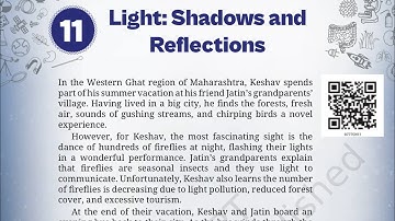 Light:Shadows and Reflections,class 7 science new book chapter 11 complete solution with explanation