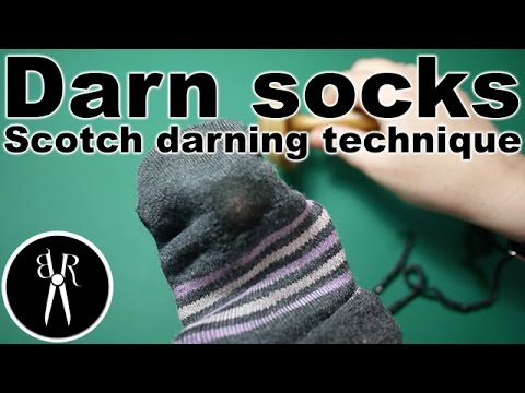 HOW TO - Darning socks - Tutorial - YouTube