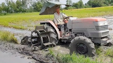 MÁY CÀY MÁY XỚI KUBOTA 4508 5018 CHẠY XỚI ĐẤT RẤT ĐẸP