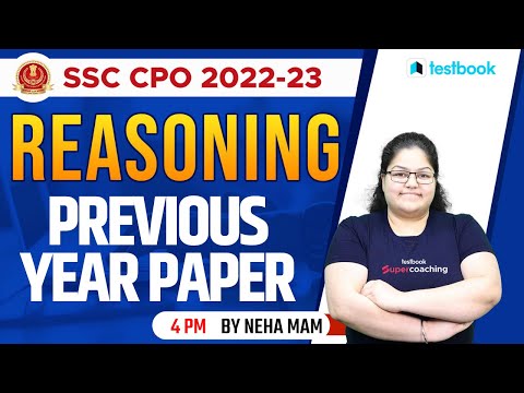 SSC CPO Reasoning Previous Year Question Paper | SSC CPO Reasoning Classes 2022 | Day 01 | Neha Mam