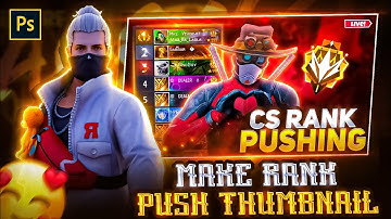 How To Make Cs Rank Push Live Stream Thumbnail In Android 🥰 | Live Stream Thumbnail Kaise Banaye
